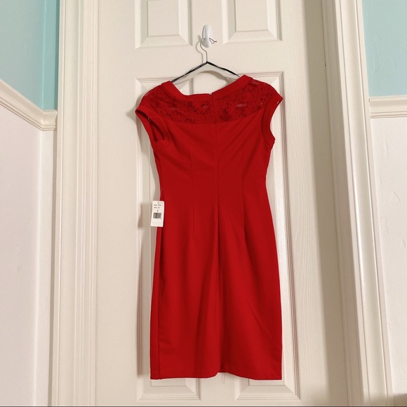 Alexia Admor Red Lace Dress Size 6 - Picture 3 of 3